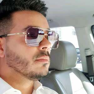 Gafas de Sol de Metal Vintage con Logotipo Personalizado para Hombre y Mujer, Gafas de Sol de Piloto Punk con Lentes Degradados Marrones - Product Image 1