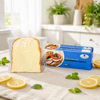 Sacs à collation pliables portables en LDPE transparent personnalisés, sacs de conservation de qualité alimentaire, sacs à sandwich réutilisables hermétiques