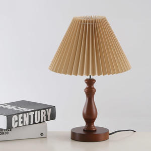 Lampe de table de style américain néo-chinois, lampe décorative nordique en bois massif pour chambre à coucher, lampe de chevet, look simple et chaleureux, luminosité réglable - Product Image 2