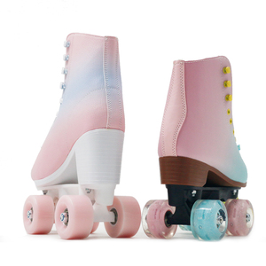 Patins à roulettes à <span class=keywords><strong>talon</strong></span> haut personnalisés <span class=keywords><strong>avec</strong></span> fonction lumineuse, semelle en PU, pour femmes et filles, idéaux pour le plaisir en extérieur - Product Image 3