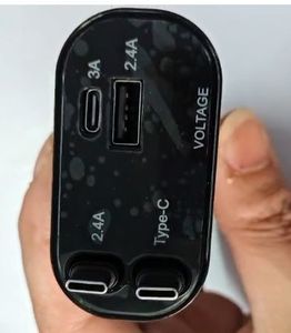<span class=keywords><strong>Chargeur</strong></span> de voiture rétractable 4 en 1 66W USB Type C PD à charge rapide avec affichage numérique LED pour téléphone, ordinateur portable, <span class=keywords><strong>chargeur</strong></span> de voiture - Product Image 6