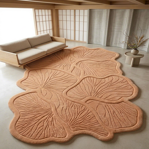 Mid Century Bauhaus Abstract Handtufted Wool Rug Bold Asymmetrical Primary Color <b>Mat</b> for Living Room - Product Image 1
