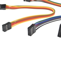 Connecteur Dupont double rangée 20 cm avec câble de liaison, 2,54 mm, 2*2/3/4/5/6/7/8/9/10 broches, femelle-femelle