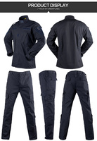 Ensemble d'Uniforme Tactique Bleu Marine Gouvernemental Tenue Militaire de Camouflage pour Agent de Sécurité