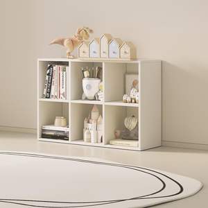 Prix de gros Étagère ouverte de salon en bois Organisateur de rangement autoportant à 3 niveaux avec panneau arrière Bibliothèque de maison blanche - Product Image 1