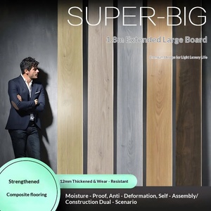 Pavimento <span class=keywords><strong>Laminato</strong></span> Effetto Legno Stile Europeo di Grande Formato, Spessore 12mm, Plancia 194mm, Resistente all'Umidità, Fornito Direttamente dalla Fabbrica - Product Image 2