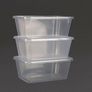 Customizable 1250ml Rectangular Clear Microwavable PP Disposable Environment-friendly Sushi Salad <b>Takeaway</b> Lunch Box Food - Product Image 2