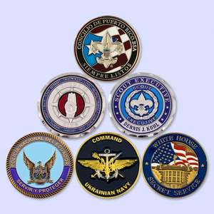 Moneda de desafío de metal personalizada de fábrica con logotipo de equipo, grabable, de 30mm, 40mm, 50mm, amuleto de la suerte con forma de bate - Product Image 6