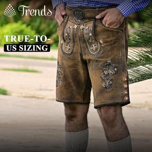 Lederhosen sur mesure pour homme en cuir véritable, shorts au-dessus du genou, tenue bavaroise pour l'Oktoberfest - Product Image 3