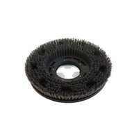 Brosse de nettoyage industrielle manuelle pour revêtements de sol, tapis et moquettes, avec disque brosse en nylon et fil d'acier