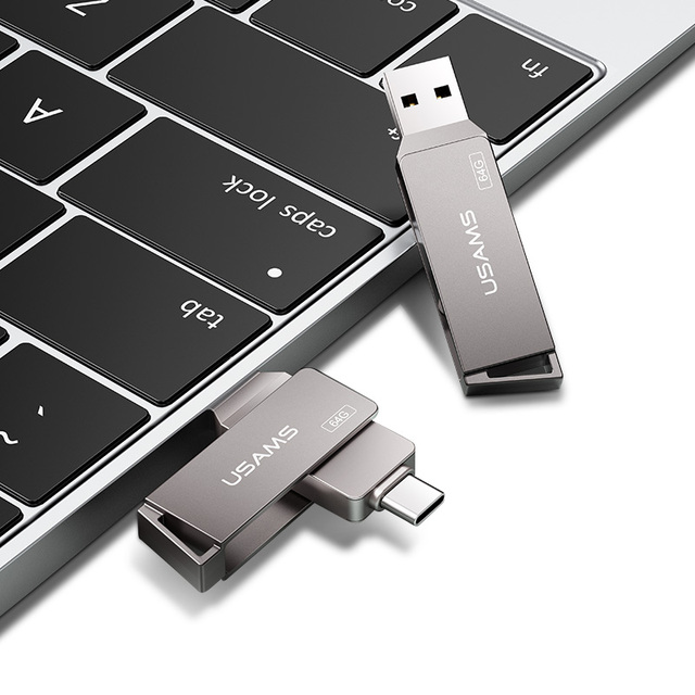 USAMS OEM High Speed USB 3.0 Type C Flash Driver Pendrives 16G 32GB 64GB 128GB 256G USB Stick Key
