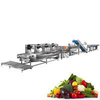 Commerciële Groenteverwerkingslijn Fabrikanten Salade Groente-En Fruitsnij-En Wasapparatuur