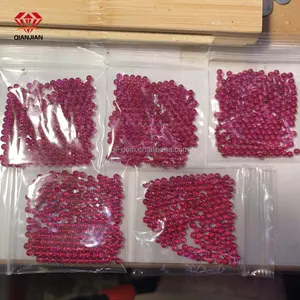 Precio al por mayor de fábrica 5 # Cuentas de rubí Piedra sintética Cuentas de rubí sueltas para la fabricación de joyas