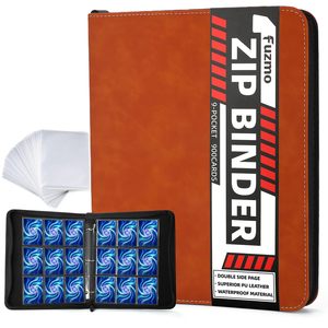 Raccoglitore per Carte da Baseball con 900 Tasche, 50 Fogli Protettivi, Raccoglitore Piccolo a 3 Anelli con Cerniera - Product Image 1