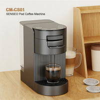 Machine à café à dosettes 1450W, machine à café multi-capsules à portion individuelle, machine à expresso