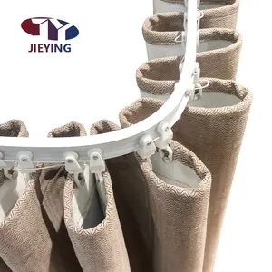 Jieying Flexible Bendable Adjustable Curtain Track Hospital Project Aluminum Curtain Track Curtain rail