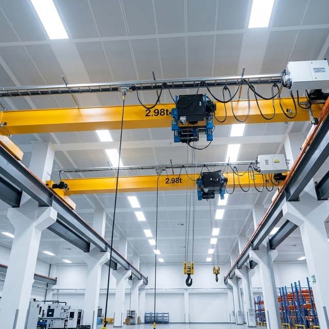 CE ISO Certified Space-Saving European Single Girder Overhead Crane, 5t to 50t Heavy Duty EOT Crane for Workshop Maintenance