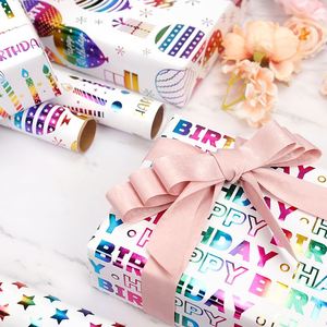 Factory Disposable Coated Silicone Virgin Gift Wrapping Paper 43x300cm 3 Rolls a <b>Set</b> - Product Image 6