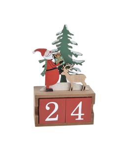 Eaglegifts artigianato in legno Di Natale Conto Alla Rovescia numero di Blocchi di Legno avvento calendario da tavolo della decorazione della casa - Product Image 1
