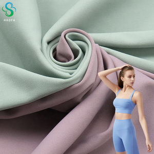 Chất lượng cao hai mặt băng lụa đàn hồi vải thân thiện với da thoáng khí co giãn 75% <span class=keywords><strong>Nylon</strong></span> 25% Spandex thể thao Yoga vải - Product Image 1