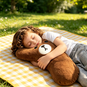 Coussin de voiture pliable pour enfants en chenille et coton perlé, multifonctionnel pour <span class=keywords><strong>siège</strong></span> arrière, idéal pour dormir - Product Image 6