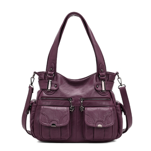 กระเป๋าสะพายไหล่แฟชั่นความจุขนาดใหญ่ PU ของผู้หญิงกระเป๋าสะพายไหล่อเนกประสงค์ขนาดใหญ่ - Product Image 5