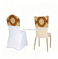 Housses de chaise personnalisées avec logo, design coloré Moseb d'Éthiopie pour les fêtes