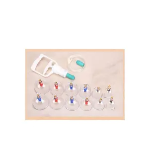 Glass cupping set 32 with silicone cupping therapy set with facial cupping set for face