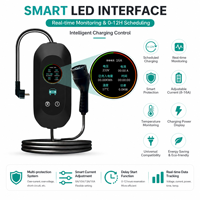 Chargeur portable pour véhicule électrique 7 kW 32 A SAE J1772 Type 1, station de recharge pour véhicule électrique de niveau 2 EVSE, NEMA 14-50 240 V pour Tesla Chevy