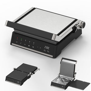 안보라이프 무연 디지털 스마트 접촉식 그릴 전기 파니니 프레스 샌드위치 메이커 빵 토스터 - Product Image 1