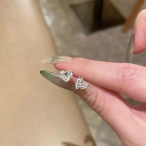 UM Jewelry 925 <b>Solid</b> <b>Silver</b> Zircon Stud Earrings Unisex for Daily Wear & Party Wedding Anniversary Gift - Product Image 3