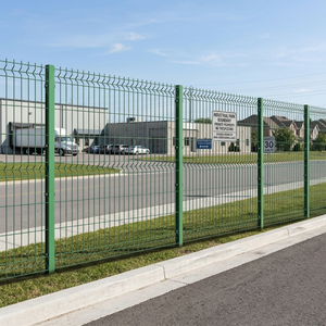 Clôture en treillis soudé 3D courbé Peach Post à <span class=keywords><strong>prix</strong></span> de gros pour la délimitation de villas résidentielles et la clôture décorative de jardins - Product Image 4