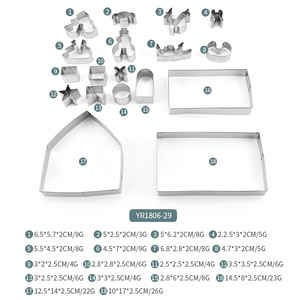 Stainless Steel 3D <b>Cookie</b> Mold Set 18 Pieces Christmas Gingerbread House Baking <b>Tools</b> - Product Image 5