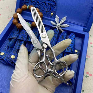 Ciseaux de coiffure personnalisables 6 pouces, ciseaux à effiler plats en acier inoxydable 440C, pour droitiers, usage professionnel - Product Image 3