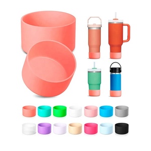 Customized Logo Size Silicone Bottle Protector Sleeve Cup Bottom <b>Cover</b> 40oz 40 oz Stan Cup Accessories Silicone Bumper <b>Boot</b> Base - Product Image 1