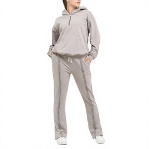 Nueva Colección 2026: Chándal de Forro Polar con Capucha para Mujer, Estilo Urbano, 100% Algodón Transpirable, Corte Holgado para Adulto - Product Image 1