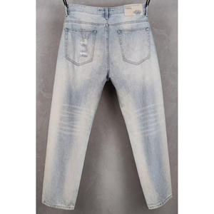<span class=keywords><strong>Jeans</strong></span> da <span class=keywords><strong>Uomo</strong></span> Leggeri a <span class=keywords><strong>Vita</strong></span> <span class=keywords><strong>Bassa</strong></span>, Stile <span class=keywords><strong>Slim</strong></span> Fit, Lavaggio Stonewashed, Effetto Vintage Consumato - Product Image 2