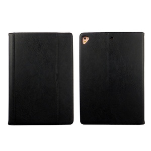 Étui pour tablette en PU noir de style professionnel, vente en gros d'usine, avec poche pour documents, pour <span class=keywords><strong>iPad</strong></span> Air / <span class=keywords><strong>iPad</strong></span> Air 2 / <span class=keywords><strong>iPad</strong></span> <span class=keywords><strong>9</strong></span>.<span class=keywords><strong>7</strong></span> - Product Image 1