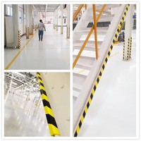 RONGHE Bande de coin industrielle en forme de L anti-collision en mousse polyuréthane PU personnalisée pour garage parking jaune noir