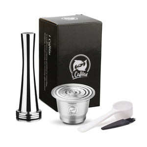 Stainless Steel Reusable Coffee Pod Coffee Capsule And Coffee Tamper set