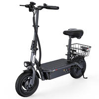Patinete Eléctrico Iscooter F3 en Existencia en la UE, Motor de 1000 W, 45 km/h, Batería de 48 V y 13 Ah, Patinete Eléctrico Plegable para Adultos con Asiento