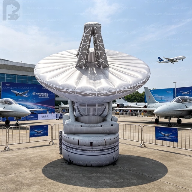 10ft Large Custom Inflatable Satellite Antenna Prop Radio Telescope Model Space Theme Prop for Commercial/Educational Activation