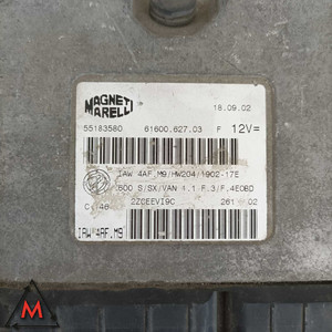 Centralina Motore Usata ECU 55183580 per Fiat Seicento Mk2 2000-2005 (86841) - Product Image 3