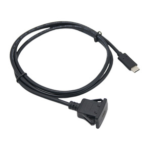 Câble USB 3.1 Type C Mâle vers Femelle pour Tableau de Bord Automobile, Étanche, Charge Rapide, 1M 2M, Noir - Product Image 2
