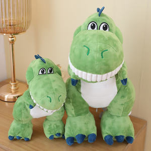 Vente en gros de dinosaure mignon souriant doux en peluche oreiller jouets personnalisés adorable dessin animé peluches PP coton rempli d'<span class=keywords><strong>animaux</strong></span> jouets en peluche - Product Image 2