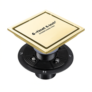 Drenaje de Ducha Cuadrado de 6 Pulgadas, 6-Limet, Pulido, Anticorrosión, Diseño Moderno, para Uso en Baños - Product Image 1