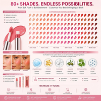 Fard à joues liquide haute pigmentation en gros OEM ODM pour maquillage quotidien, teinte longue durée hydratante pour les joues