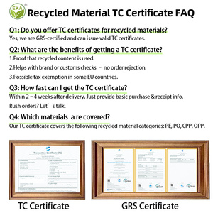ถุงซิปล็อคใสสำหรับเสื้อผ้า ทำจากพลาสติกโพลีเอทิลีนรีไซเคิล PCR แบบกำหนดเอง พร้อมโลโก้ ถุงซิปล็อคขนาดเล็กสำหรับเสื้อยืด - Product Image 4