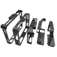 Accessoires de cage de caméra usinés CNC de marque, pièces de rig de cinéma personnalisées en aluminium et acier inoxydable de haute précision, brochage