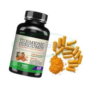 Cápsulas de curcumina de cúrcuma Ausreson, extracto de raíz, suplemento Natural, cápsulas de curcumina de cúrcuma orgánica OEM - Product Image 1